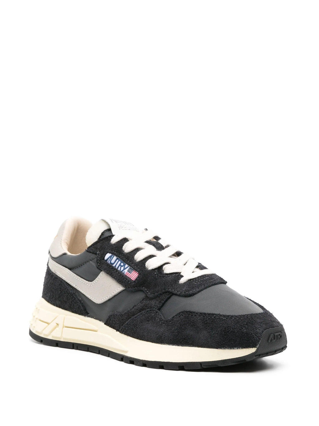 Autry Reelwind panelled suede - Black and Gray
