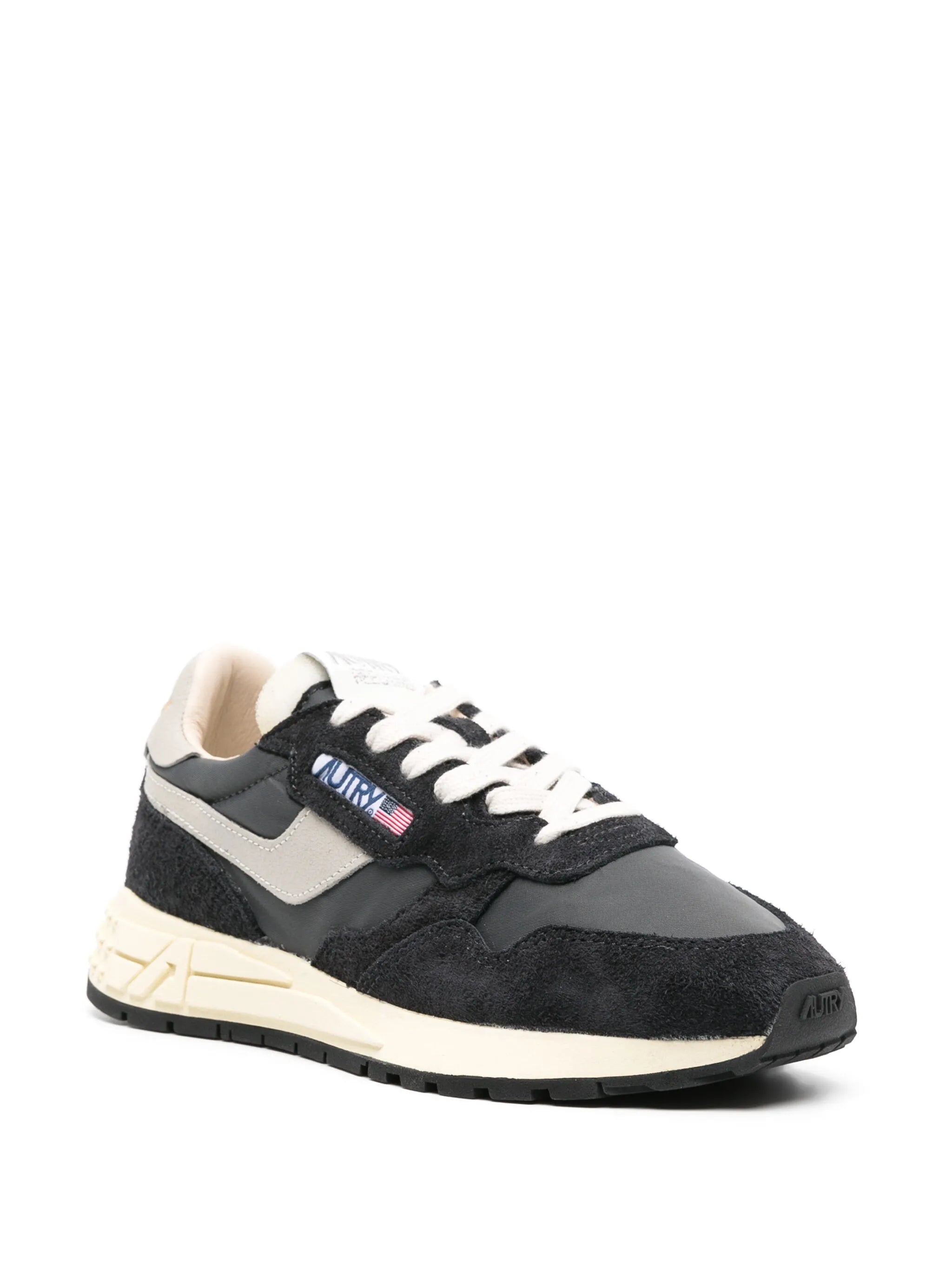 Autry Reelwind panelled suede - Black and Gray
