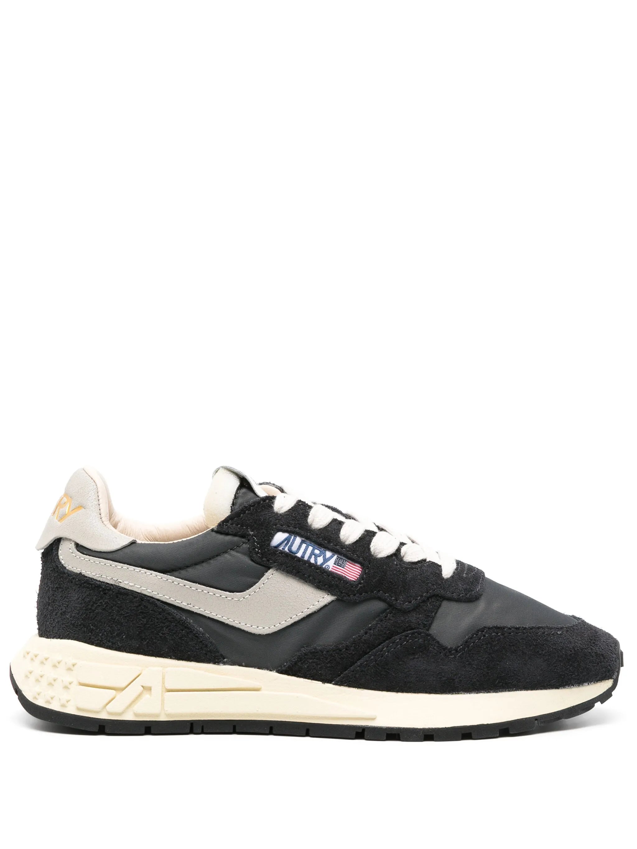 Autry Reelwind panelled suede - Black and Gray