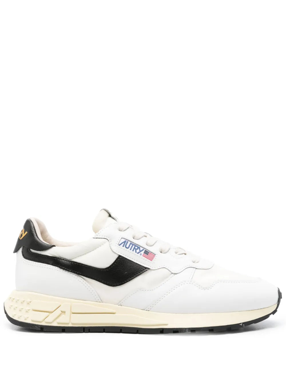 Autry Reelwind panelled suede - White and Black