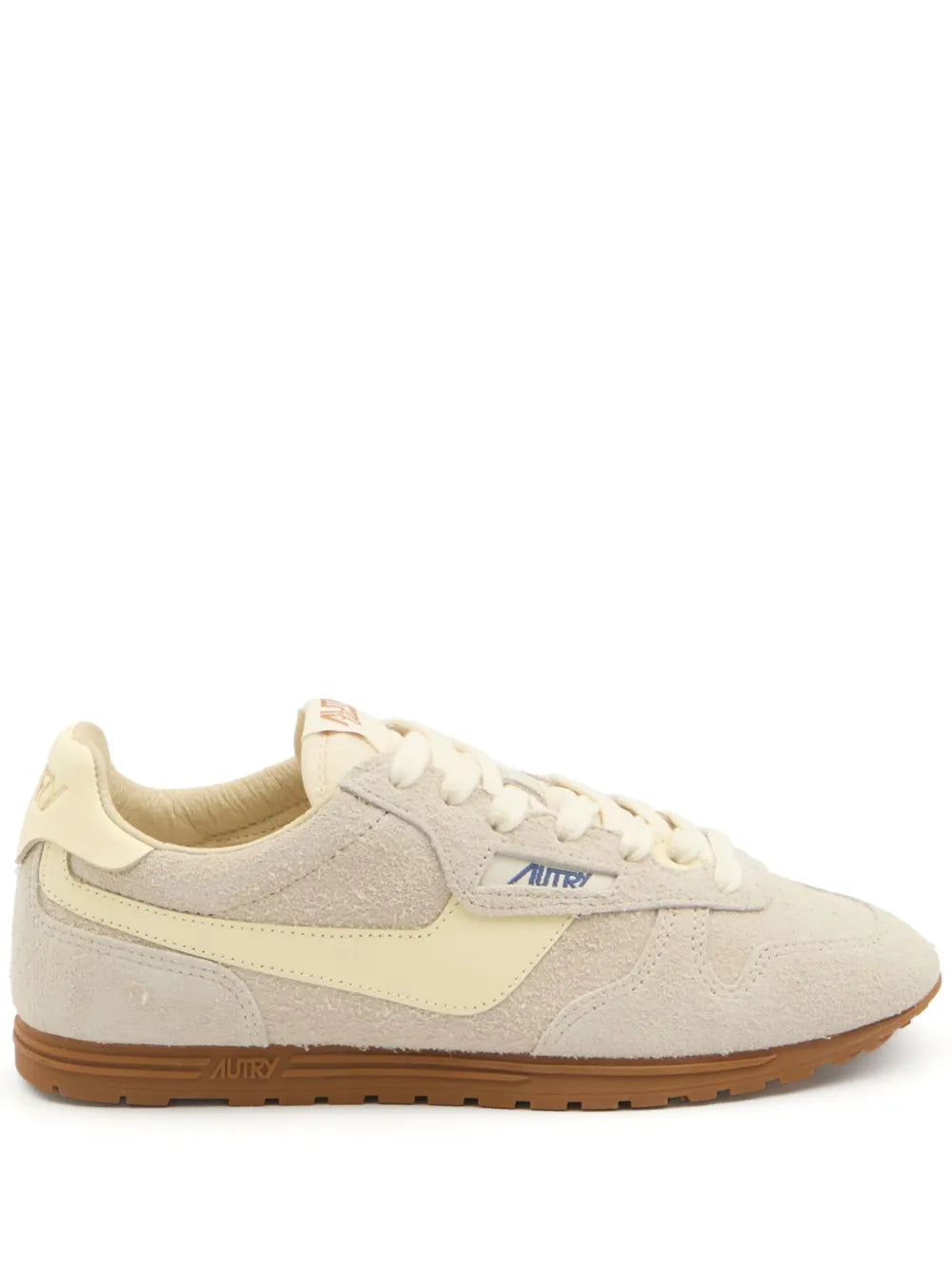 Autry Reelwind panelled suede - Gray and Yellow