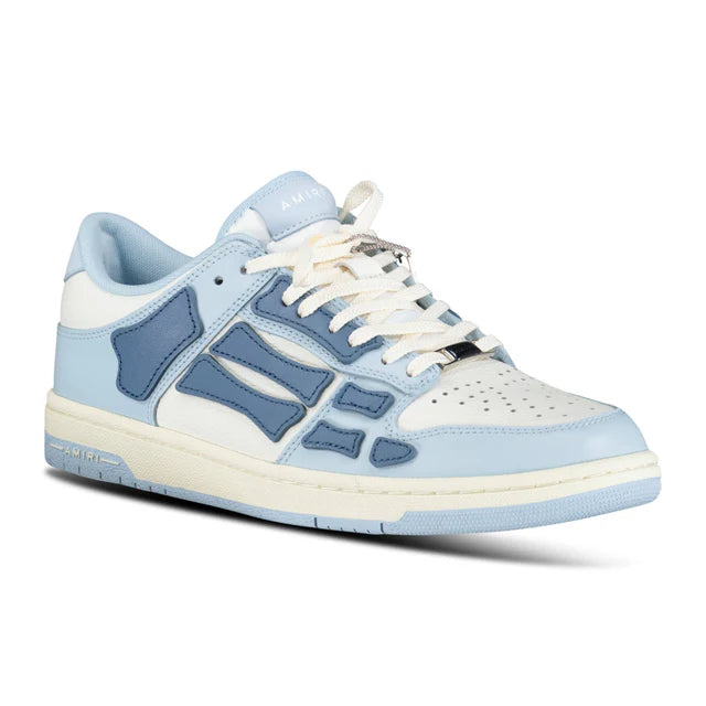 AMIRI Skel Top Low - White and Blue