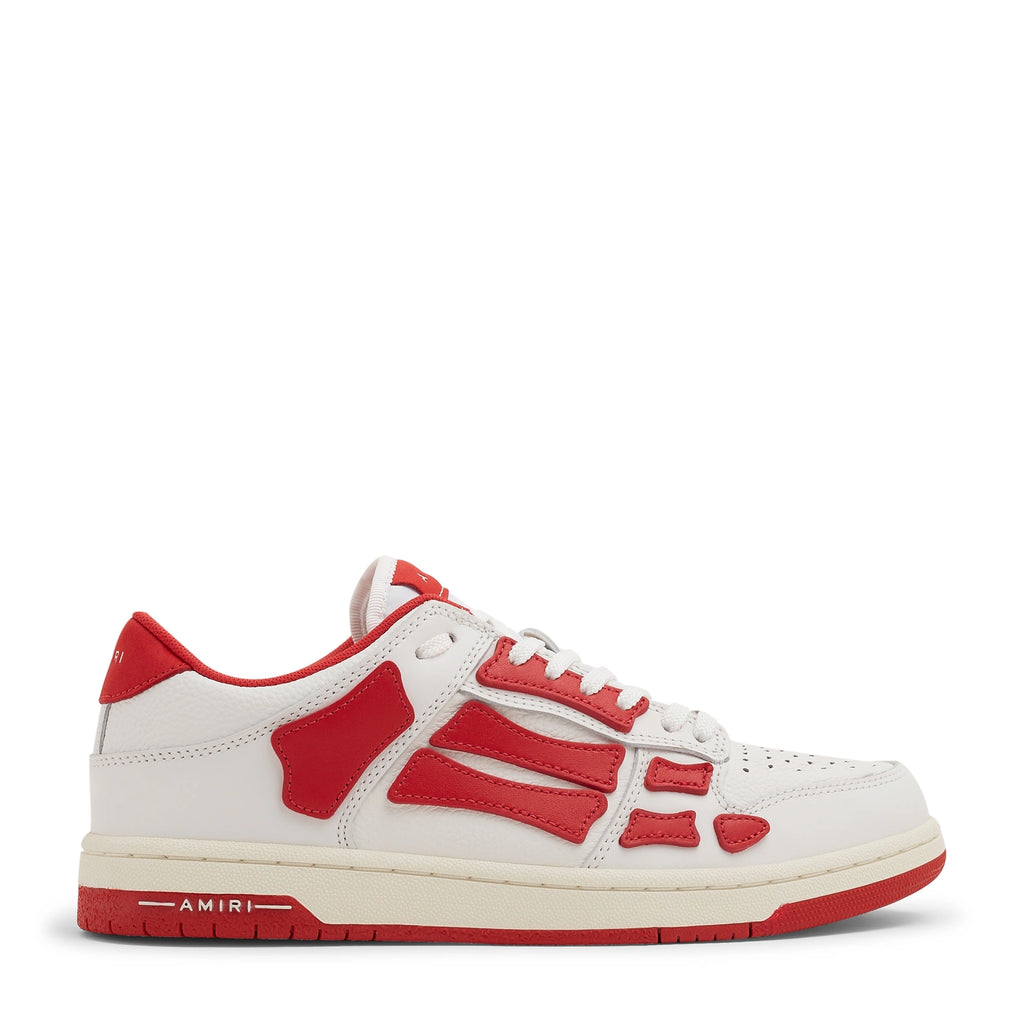 AMIRI Skel Top Low - White and Red